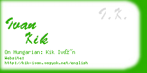 ivan kik business card